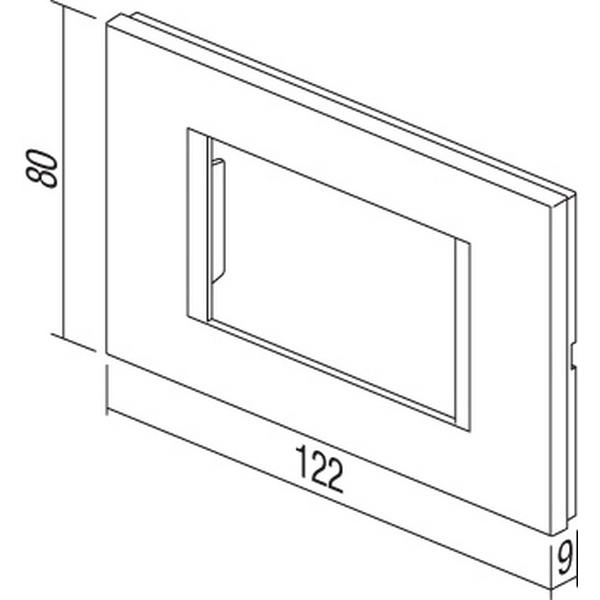 Thumbnail - TEM, Zubehör Schalterprogramm, Serie Modul Rahmen OL COVER PLATE LINE3M PW