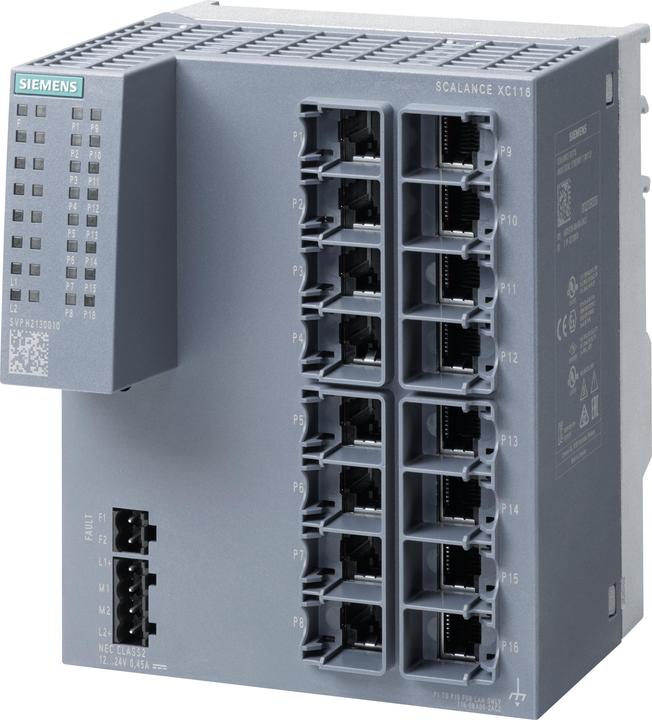 Produktbild Siemens SIEM 6GK5116-0BA00-2AC2 SCALANCE XC116, 16x 10/100MBit/s RJ45-Ports