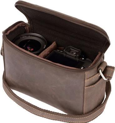 Produktbild Kalahari KAAMA L-13 Fototasche, Leder (Kamera Schultertasche)