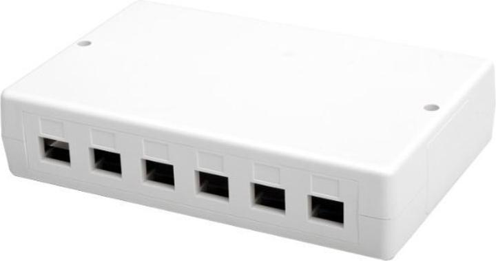 Actual product image Digitus Surface box for Keystone modules pure white 6-port