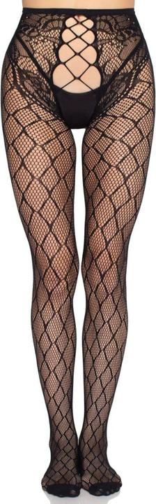 Actual product image Leg Avenue Net Tights with Crotchless Panty (One size)