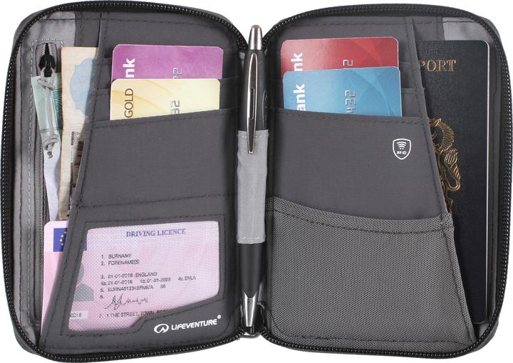 Actual product image Lifeventure RFID Mini Travel Wallet, Recycled, Grey