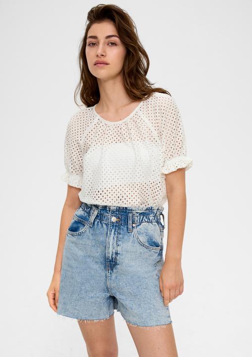 Image du produit s.Oliver Bluse Spitzenbluse aus Baumwollmix (42)