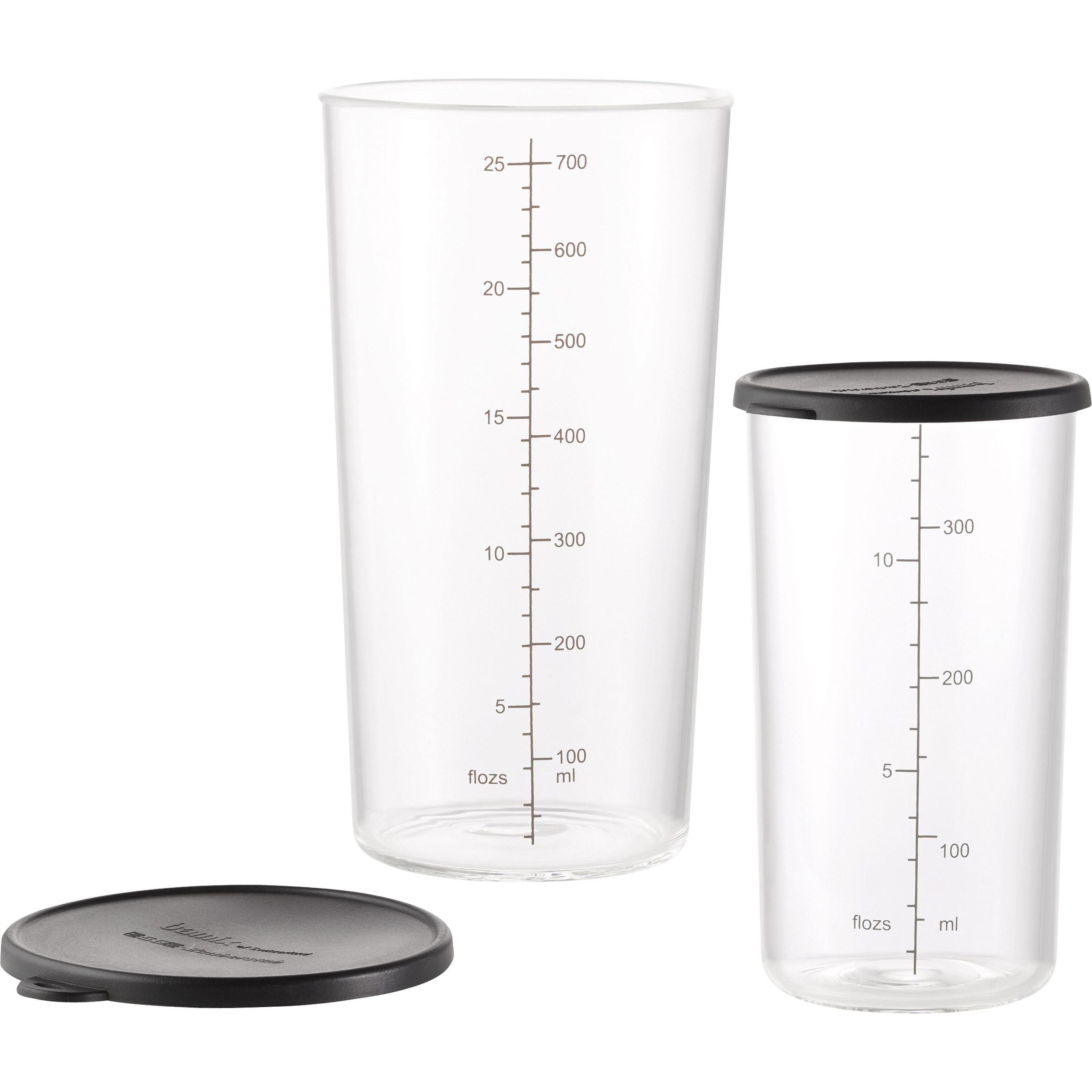 ESGE Glas zu Zauberstab, Zubehör Mixen + Schneiden, Schwarz, Transparent