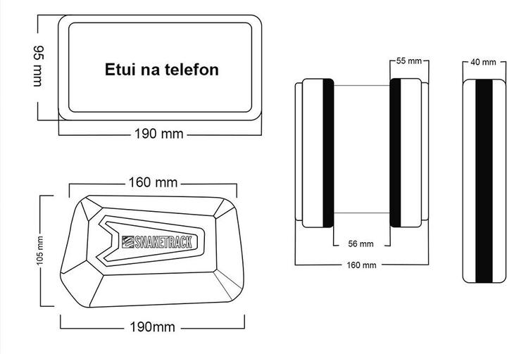Actual product image Frame Snake Track bike double bag (1.50 l, Frame bag)