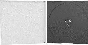 Actual product image MediaRange Blank CD case, narrow, for 1 disc black tray