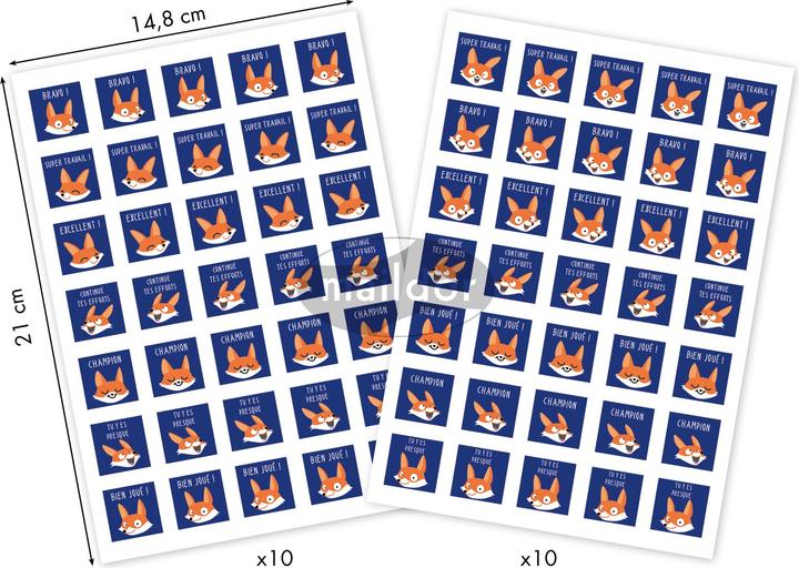 Actual product image My Mandarine Learning stickers