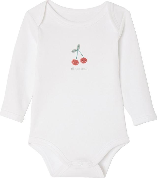 Immagine prodotto Vertbaudet Bio-Kollektion: 3er-Pack Baby Schlupfbodys mit langen Ärmeln, Kirschen (68)