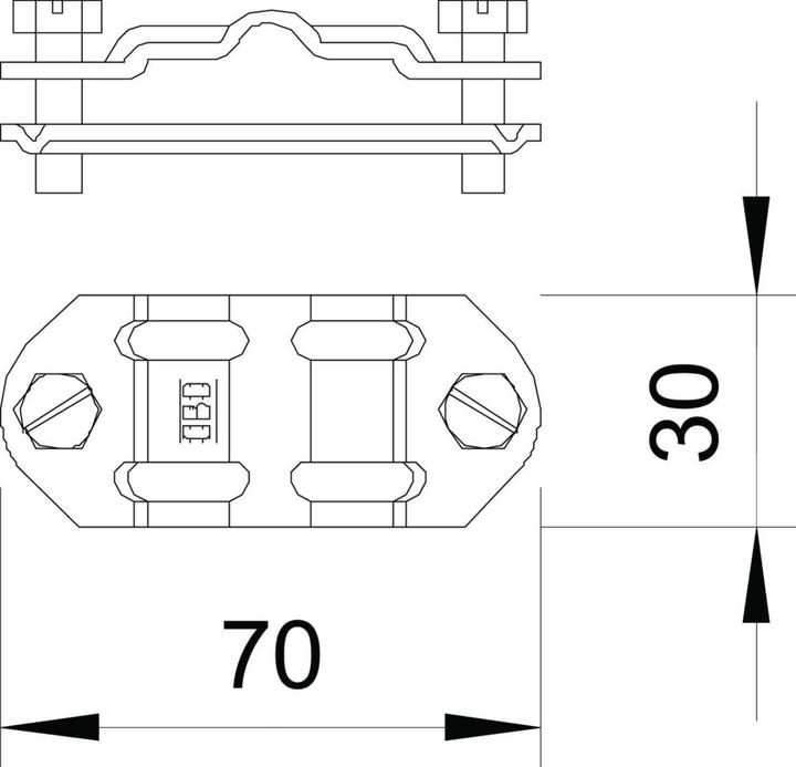 Produktbild OBO Bettermann OBO 233/A TrennstÃ¼ck 8-10/FL30-40 V2A