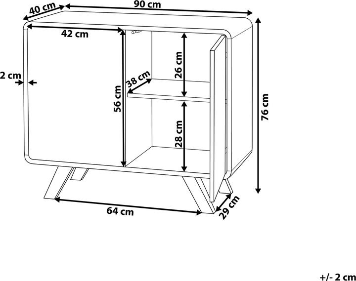 Produktbild Beliani Milo (90 x 40 x 76 cm)