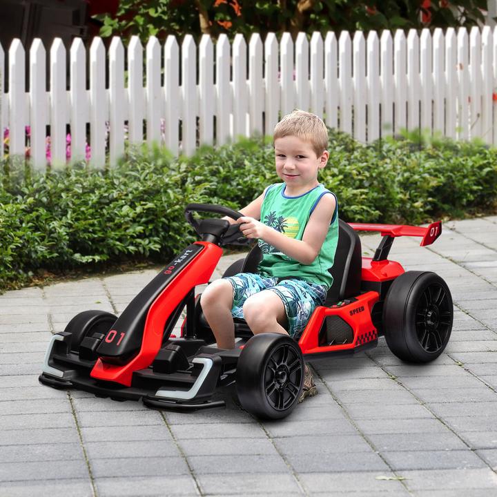 Immagine prodotto Homcom Kinder Elektro Gokart Kunststoff, Metall Rot+Schwarz