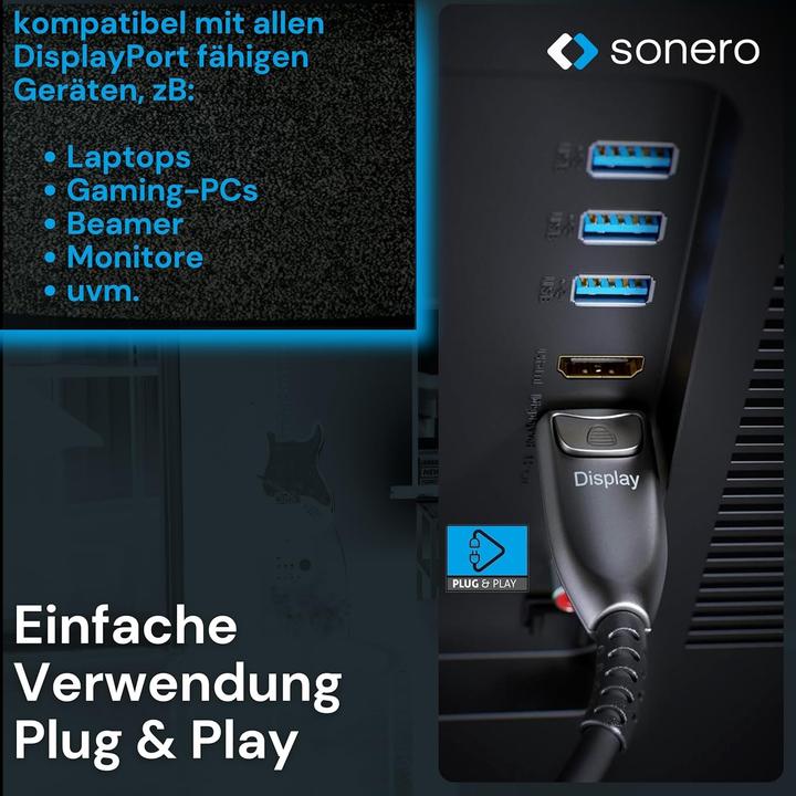 Produktbild Purelink sonero DisplayPort 8K Glasfaser Extender Kabel - 20m (20 m)