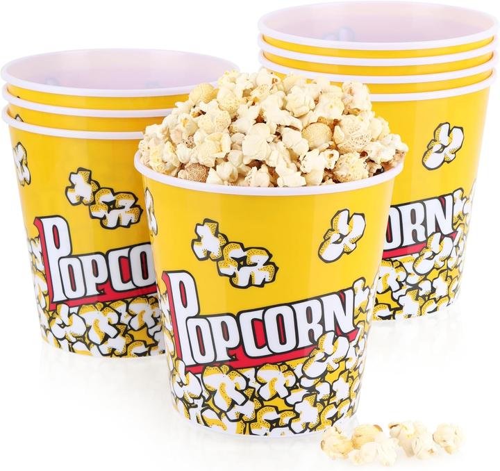 Produktbild Com-four Popcorn-Eimer XL Set (8 Stück) (8 x)