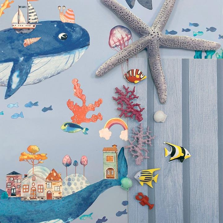 Actual product image Holden Décor Whale Wallpaper (53 x 1000 cm)