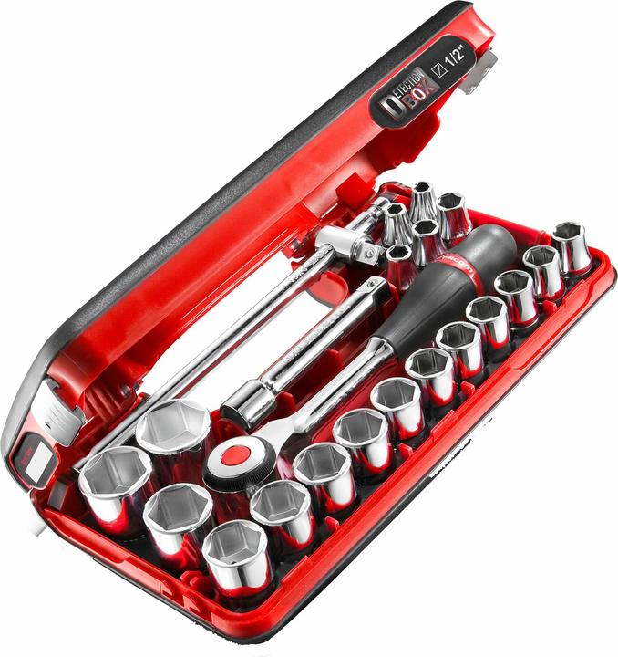 Productafbeelding Facom S.360DBOX4PB Dopsleutelset 8-32 mm 6-kant 1/2" metrisch (10 mm, 11 mm, 12 mm, 13 mm, 14 mm, 15 mm, 16 mm, 17 mm, 18 mm, 19 mm, 21 mm, 22 mm, 24 mm, 27 mm, 30 mm, 32 mm, 8 mm)