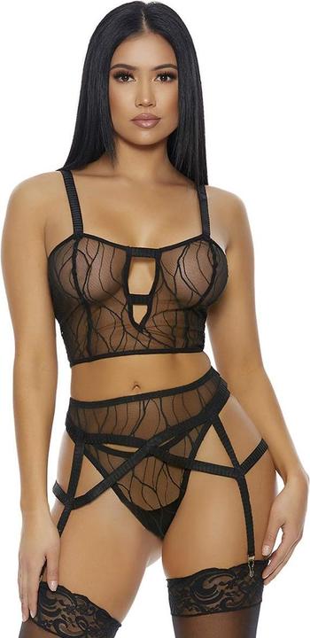 Forplay Made to See Mesh Lingerie Set