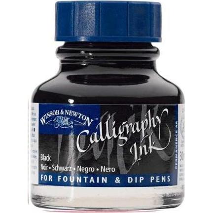 Winsor & Newton, Ersatzpatrone, Tinte Calligraphy Ink schwarz (Tintenfass, Schwarz)