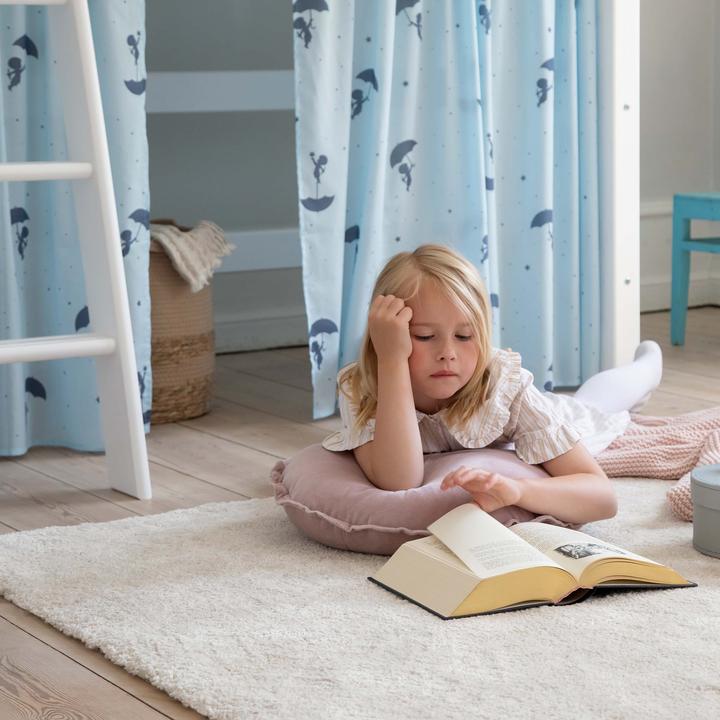 Actual product image Hoppekids Sandman (Ole Lukoie) Curtain for Medium Loft Bed, Blue