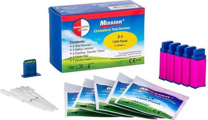 Immagine prodotto Mission 3-in-1 Cholesterin Teststreifen (Misuratore di colesterolo)