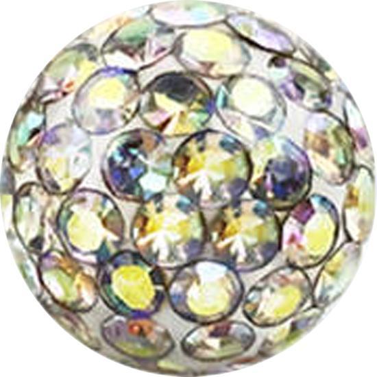 Immagine prodotto Star Piercing Micro sfera di cristallo con rivestimento protettivo epossidico multicolore (senza ottone, Acciaio chirurgico 316L)