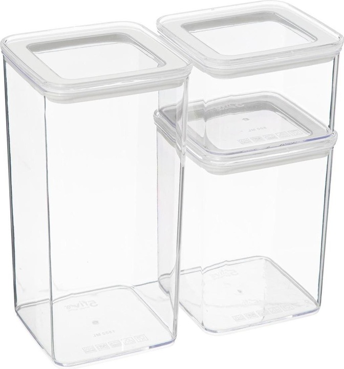 Produktbild 5Five 3er-Pack Kunststoffboxen - Transparent