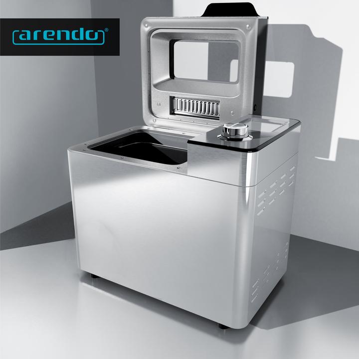 Produktbild Arendo Brotbackautomat, 25 Programme, 550 W, Brotbackmaschine, automatisches Zutatenfach, 1 kg Kapazität