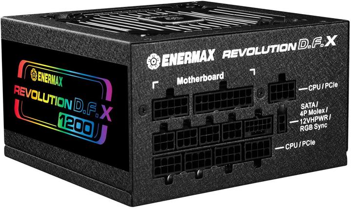 Produktbild Enermax Revolution D.F. X ARGB ATX3.0 PCI-e 5.0 Gaming PC Netzteil 1200W 80Plus Gold Vollmodular 2X (1200 W)