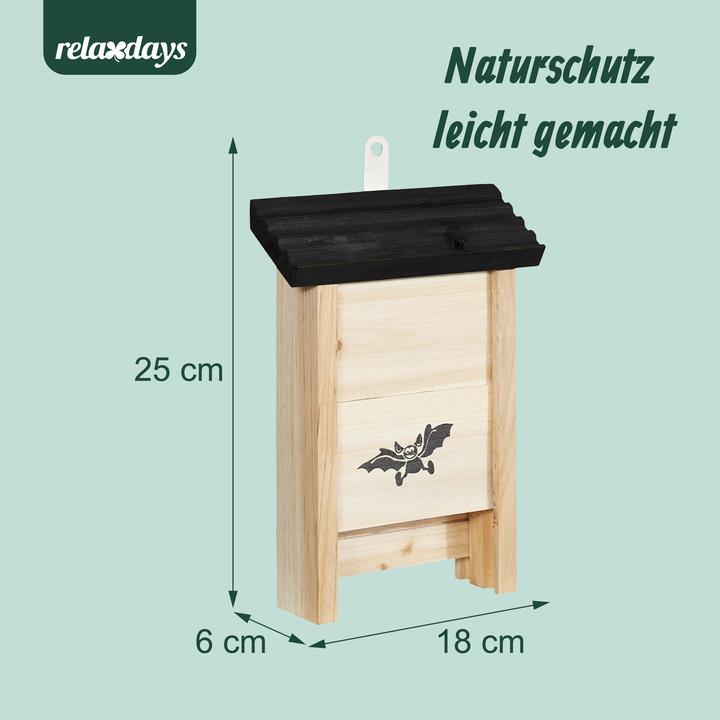 Produktbild Relaxdays 4x Fledermauskasten
