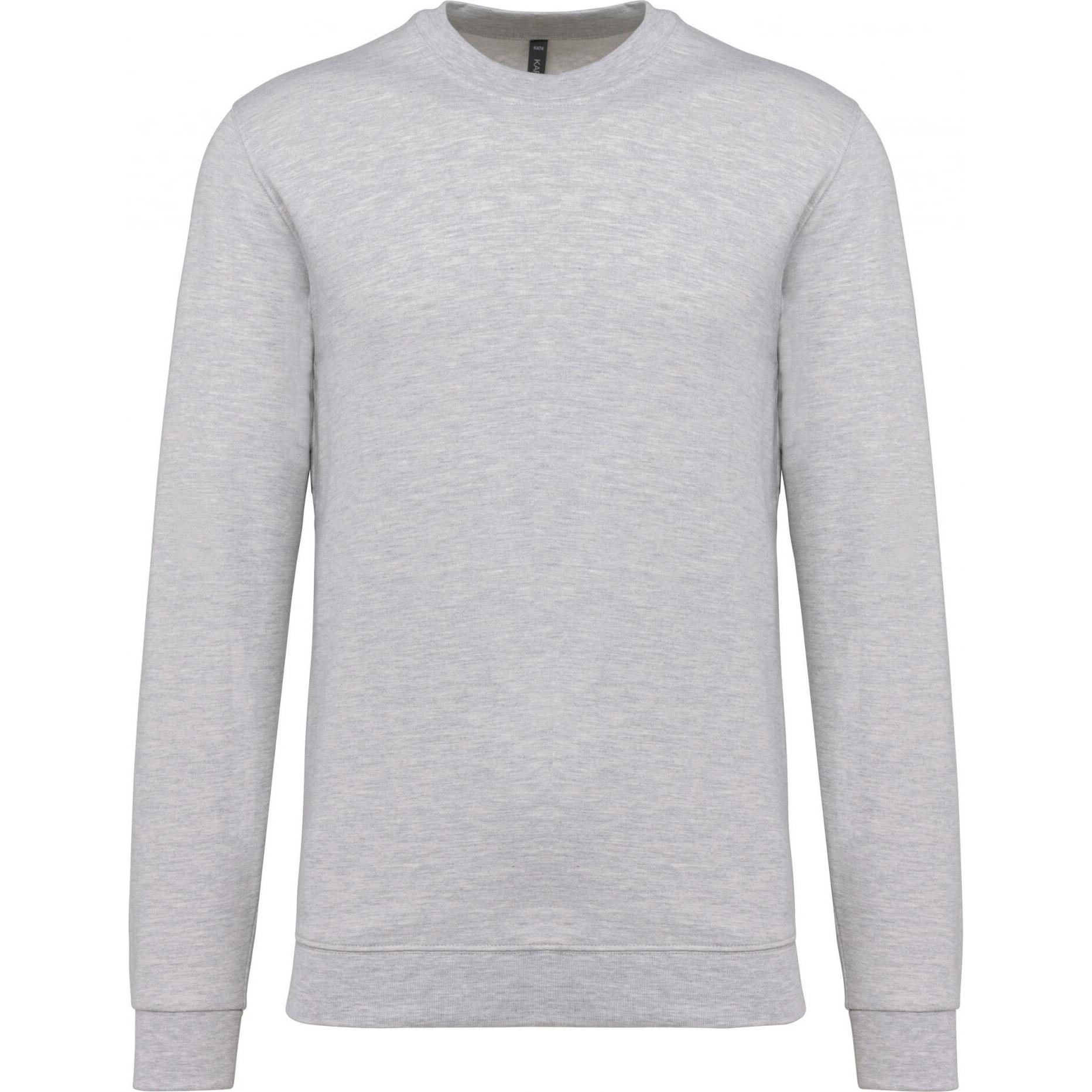 Kariban, Pullover, Sweatshirt mit Rundhalsausschnitt, Grau, (L)