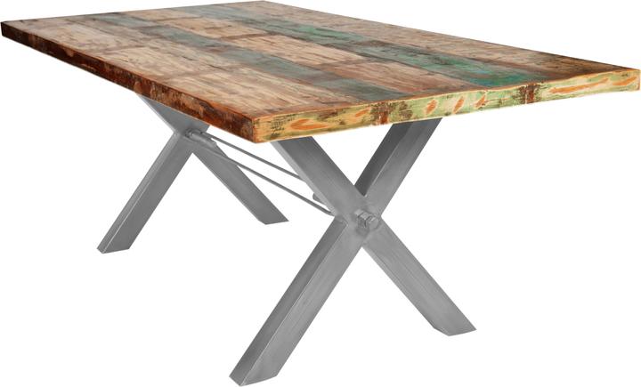Immagine prodotto SIT Möbel Tavolo in legno massiccio X color argento antico (240 x 76 x 100 cm)