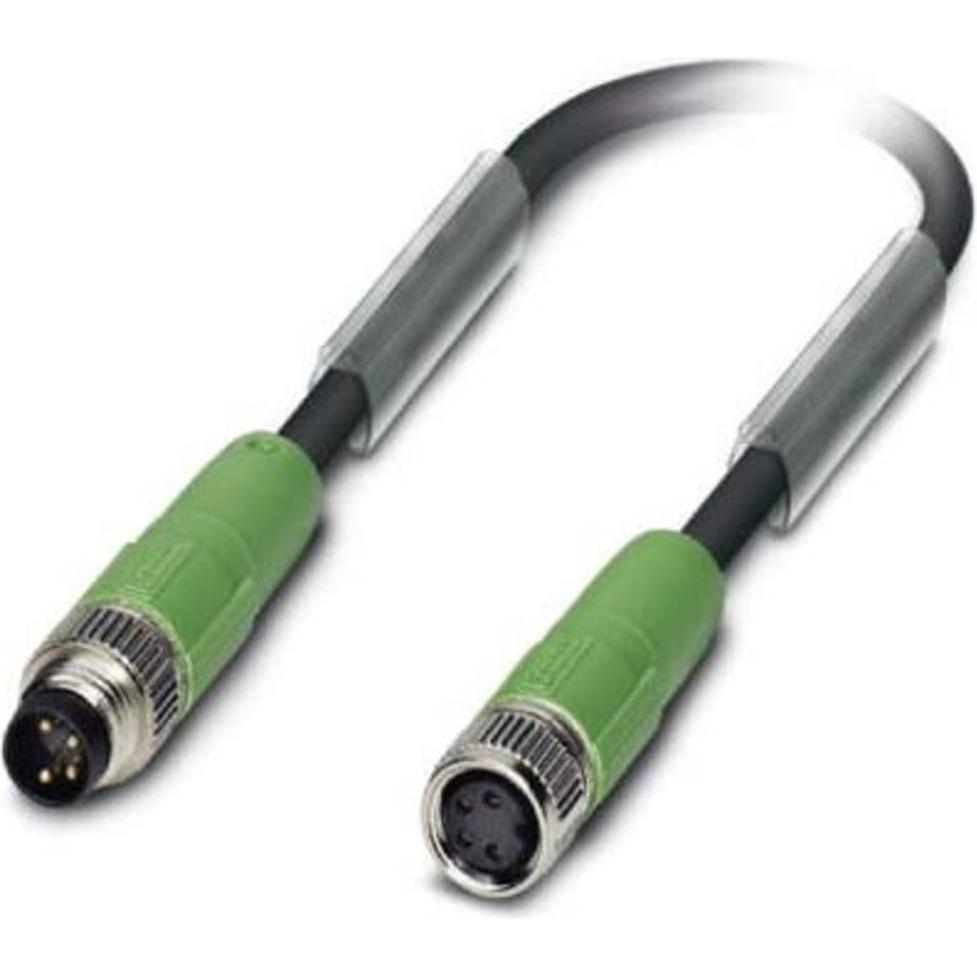 Phoenix Contact 1455722 Sensor-/Aktor-Anschlussleitung 0.60 m Polzahl: 4 1 St., Elektronikkabel + Stecker, Schwarz