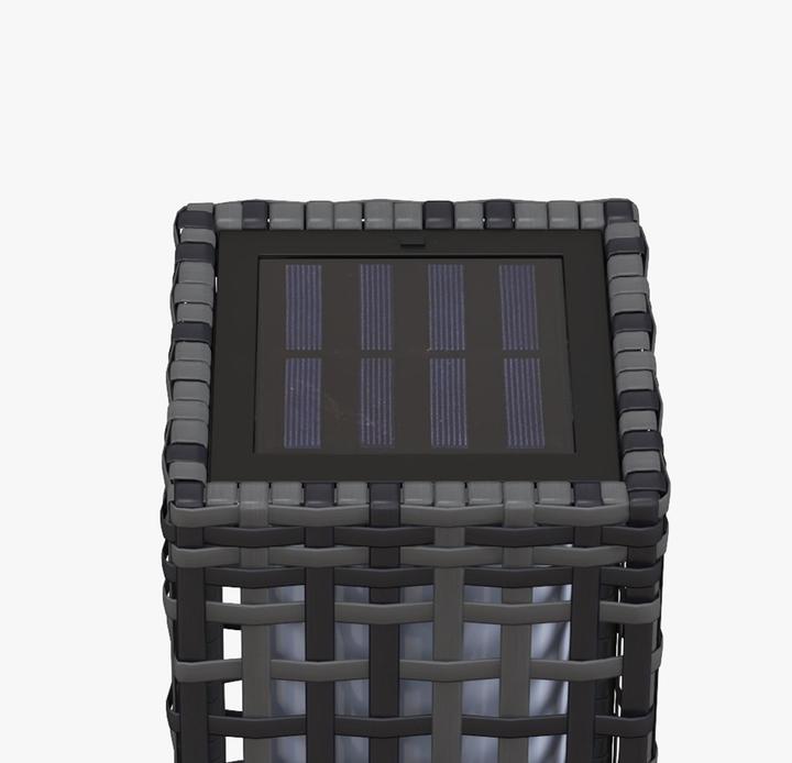 Produktbild Outsunny Rattan Solarleuchte Stahl, PE Rattan Grau (IP44)