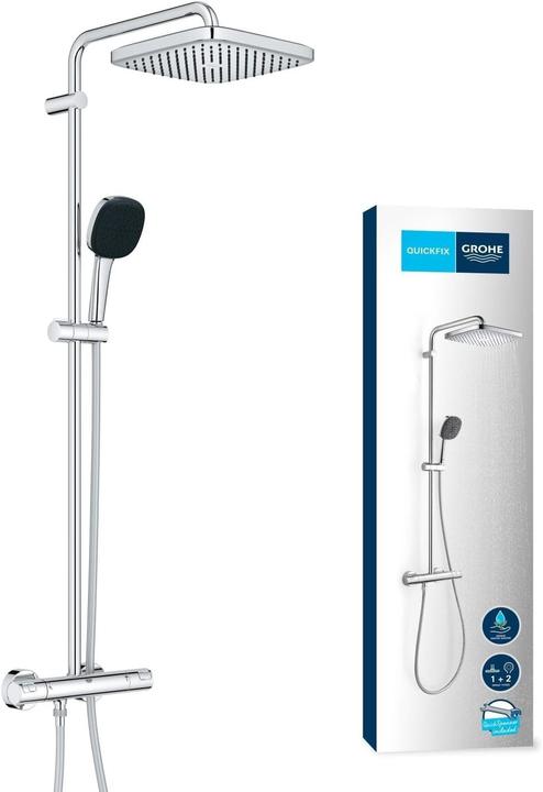 Immagine prodotto Grohe Vitalio Comfort 250 Duschsystem mit Thermostatbatterie und Vitalio Comfort 110 Handbrause, inkl. Mon