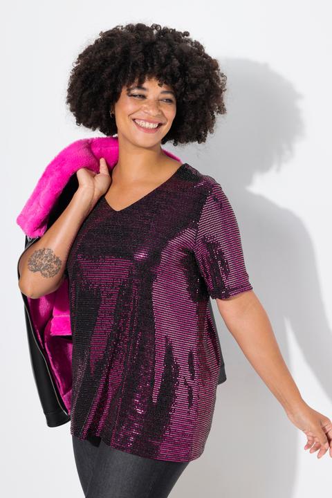 Produktbild Angel of Style T-Shirt, A-Linie, Paillettenoptik (48)