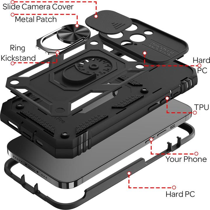 Image du produit Nalia Étui antichoc Military-Style Ring (Apple iPhone 13 Pro Max)