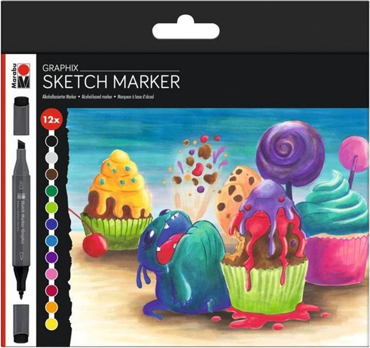 Actual product image Marabu Sketch Graphix Sugarholic (Multicoloured, 1.70 mm, 12 x)