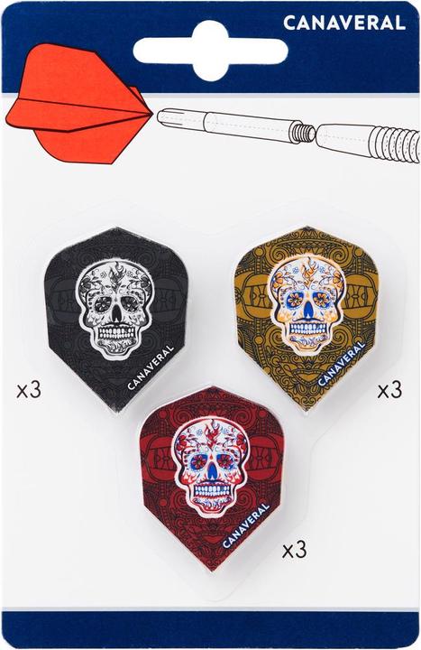 Produktbild Canaveral Dart Flights Standard Totenkopf 3er Set