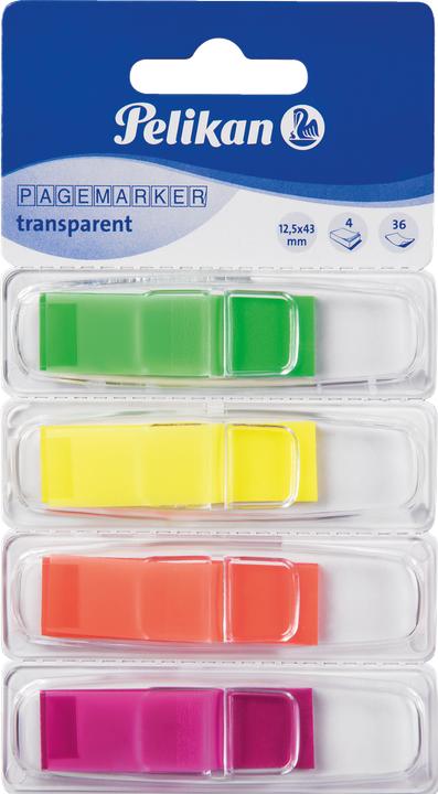 Produktbild Pelikan Pagemarker, transparent mix, 4 x 40 Blatt (12 x 45 mm)