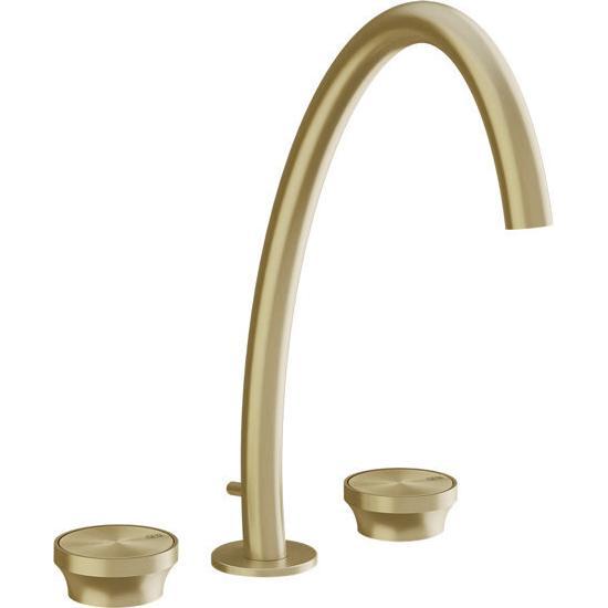 Gessi, Badarmatur, Origini 3-Loch Waschtischarmatur, hohe Version, mit Ablaufgarnitur, Ausladung 231mm