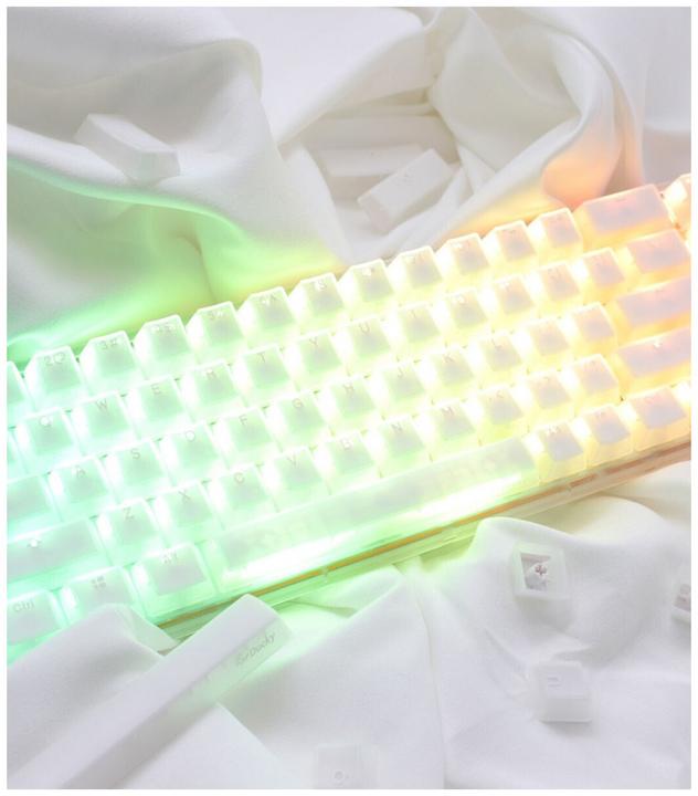 Produktbild Ducky One 3 Aura White SF Gaming Tastatur, RGB LED - MX-Brown (US) (US, Kabelgebunden)