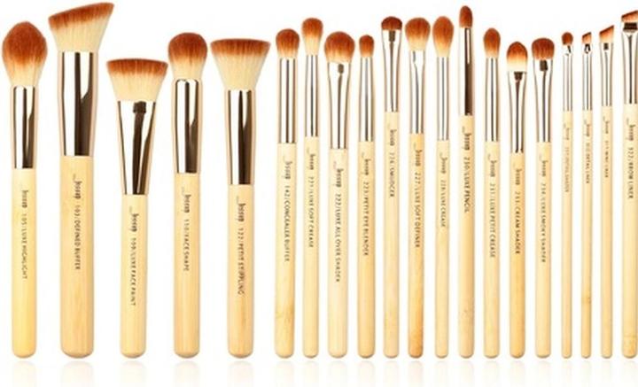 Jessup Brand 20pcs Beauty Bamboo Professional Makeup Brushes Set Foundation Powder Eye Shader T145 (Fondotinta)