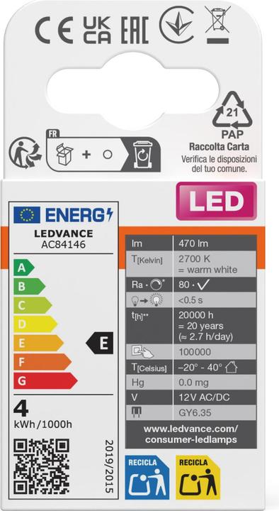 Immagine prodotto Osram LED Superstar (GY6.35, 4.50 W, 470 lm, 1 x, F)