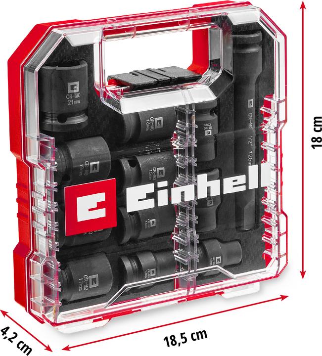 Produktbild Einhell Impact Stecknuss-Set, 109283, 12-teilig (19 mm, 12 mm, 14 mm, 16 mm, 10 mm, 21 mm, 18 mm, 17 mm, 11 mm, 15 mm, 13 mm)
