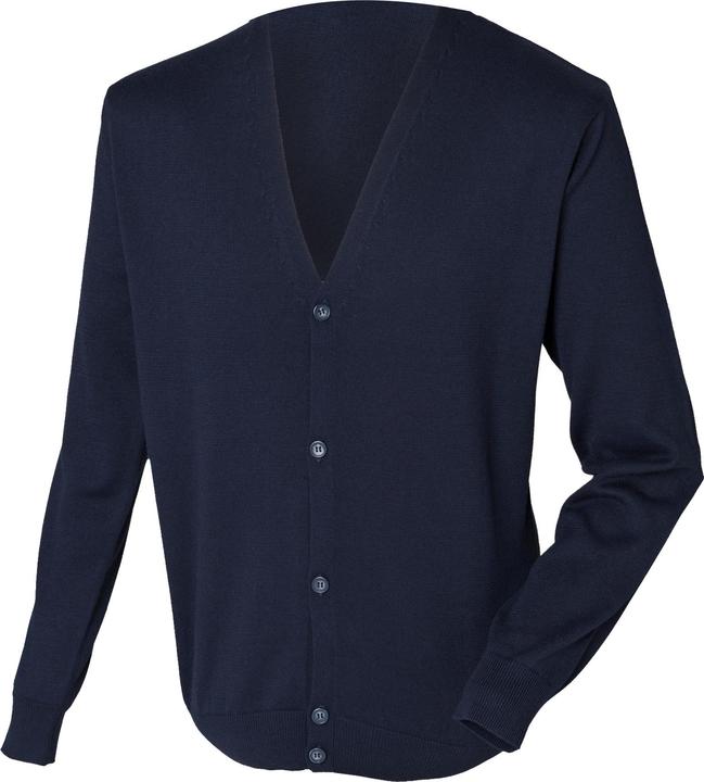 Image du produit Henbury Cardigan en tricot fin avec encolure en V (S, M, L, XL, XXL, 3XL, 4XL)