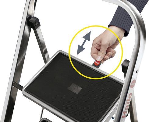 Produktbild Hailo K70 StandardLine, Aluminium-Trittleiter, 2 Stufen (Stehleiter, 83 cm)