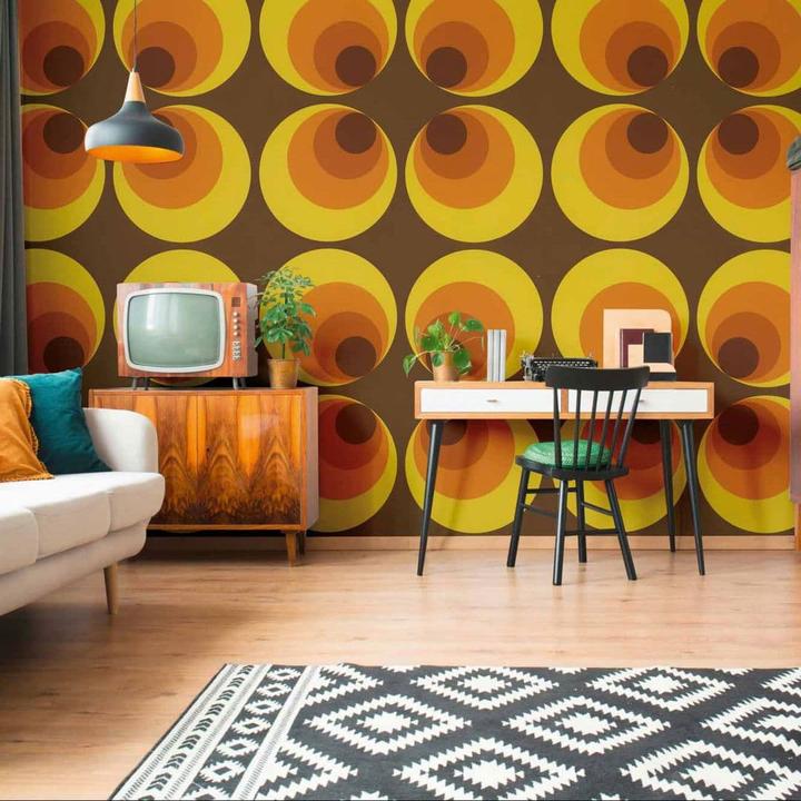 Produktbild A.S. Création Retro Vision Retrotapete 70er Jahre, orange (53 x 1005 cm)