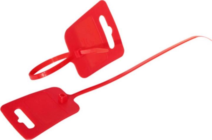 Shiverpeaks S/CONN kabelbinder voor maximale connectiviteit 4,8 x 250 mm, eurogat en etiketveld, rood RAL 3020 (250 mm, 100 Pcs.)