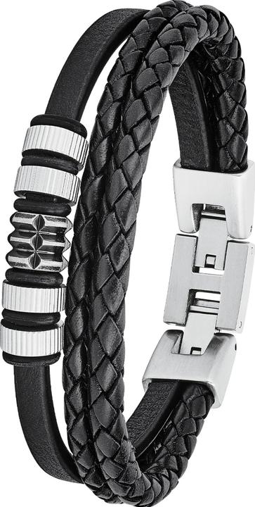 Produktbild S.Oliver Armband (22 cm, Leder, Edelstahl)