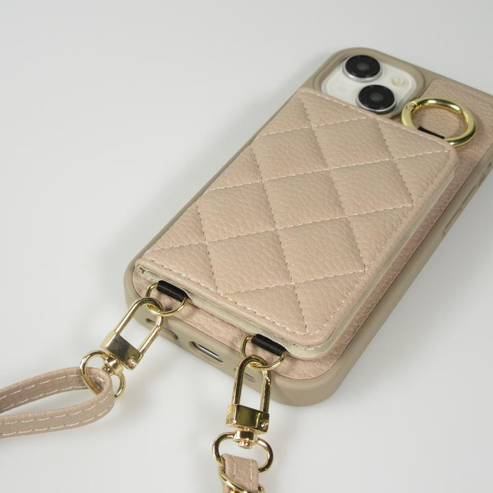 Actual product image PhoneLook Hülle Gepolstertes Leder mit Spiegel und Kartenfach grosse abnehmbare Riemen (Apple iPhone 15)