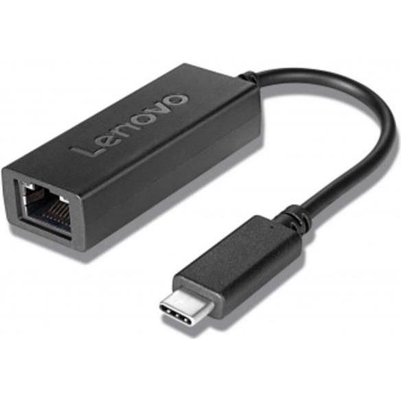 Lenovo Cavo BO USB C a Ethernet (USB-C, RJ45 (1x)), Adattatore di rete, Nero